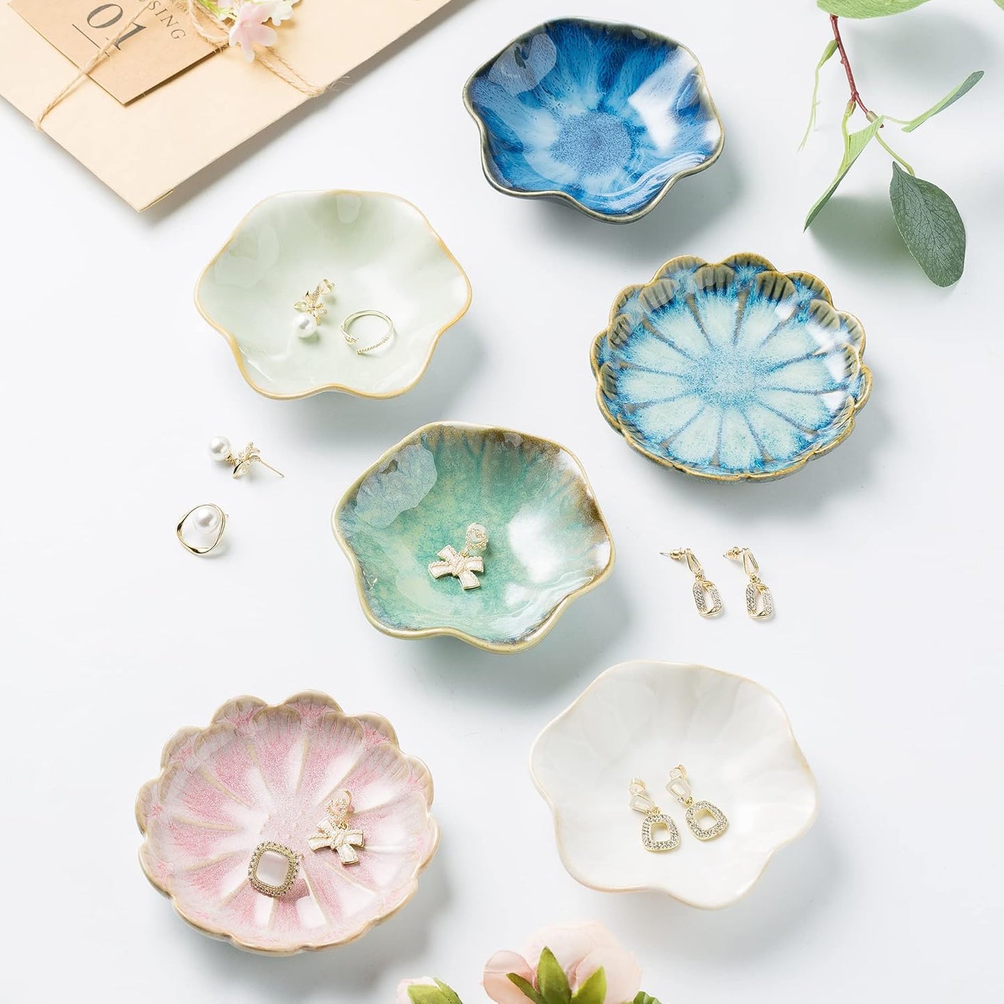 Ceramic Jewelry Trinket Dish Tray