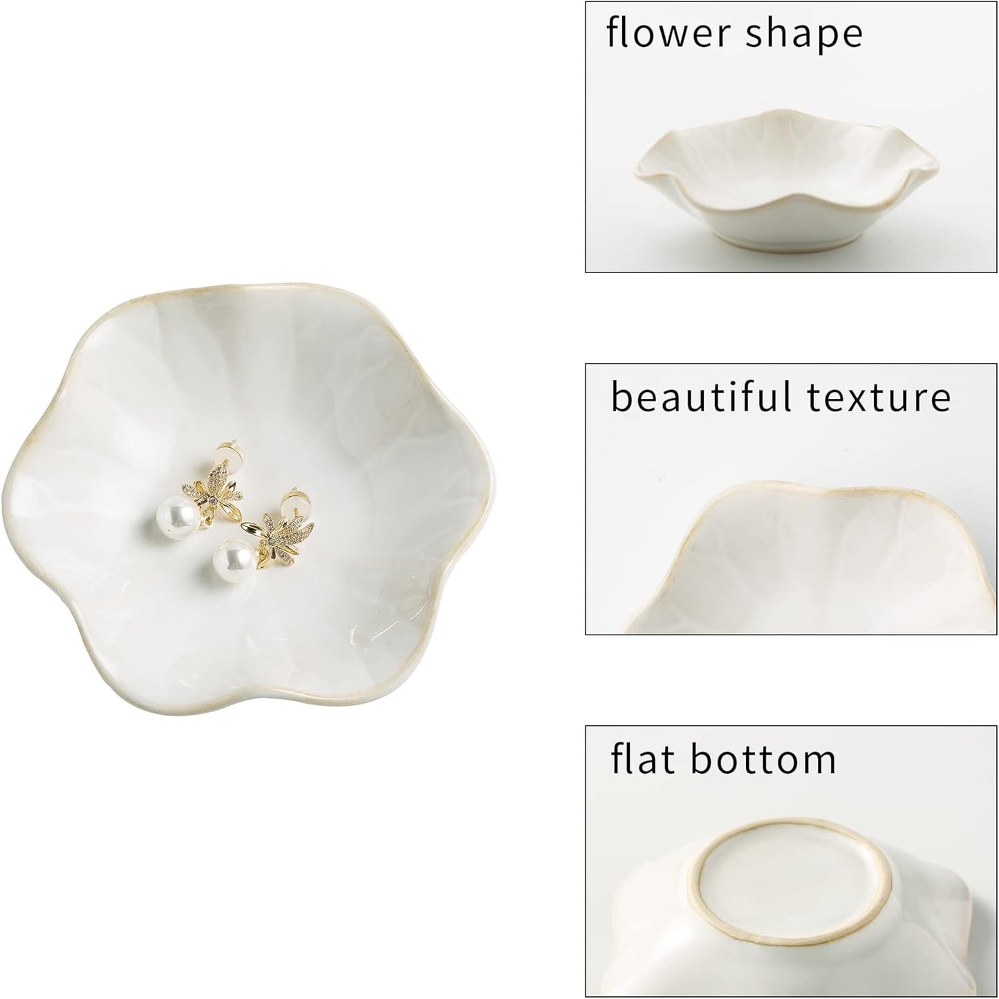 Ceramic Jewelry Trinket Dish Tray