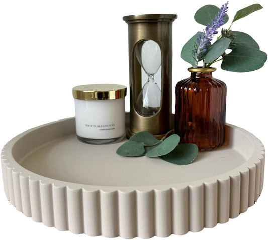 Round Concrete Coffee Table Tray