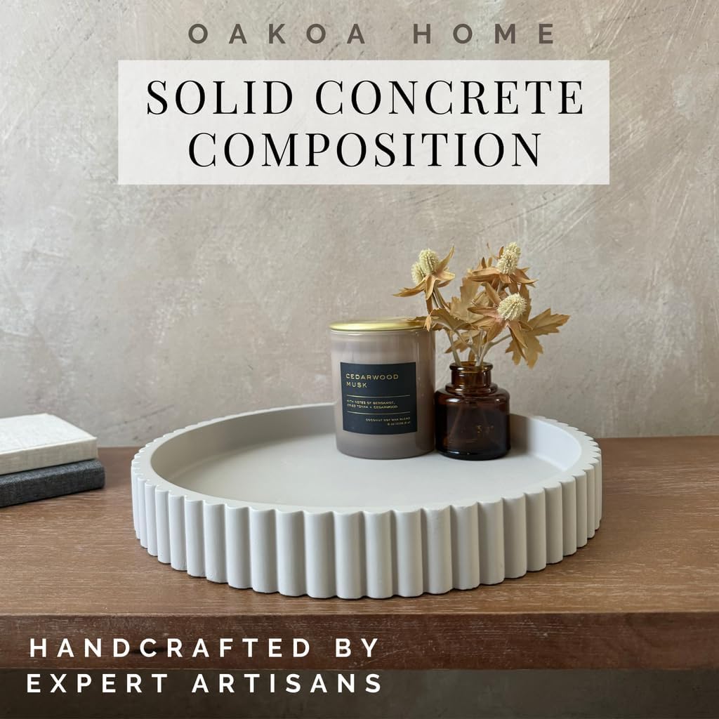 Round Concrete Coffee Table Tray