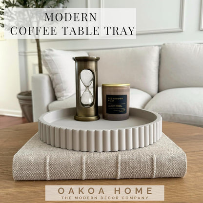 Round Concrete Coffee Table Tray