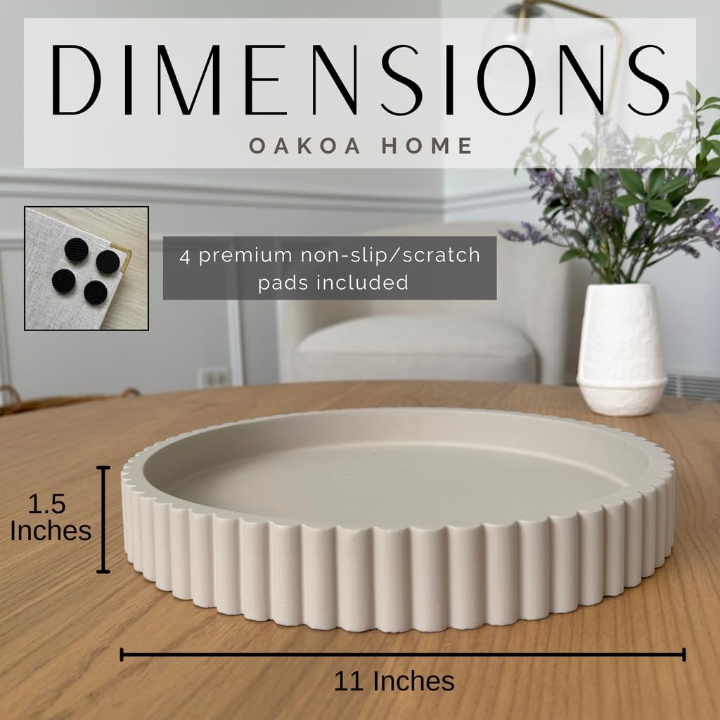 Round Concrete Coffee Table Tray